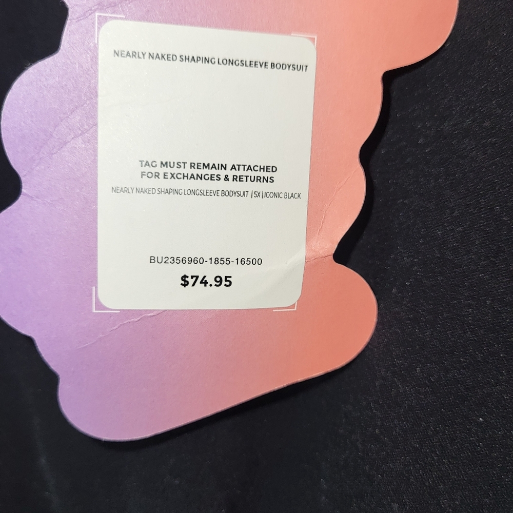 NWT Yitty X Fabletics Nearly Naked Shapewear Long Sleeve Bodysuit Black 5X / 3X - Picture 4 of 7